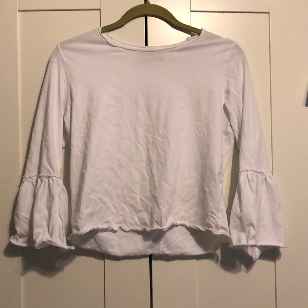 White Abercrombie 3/4 sleeve top